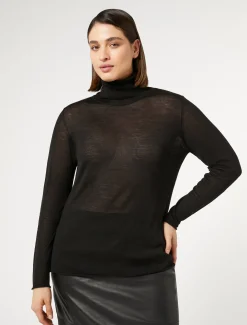 Maglia dolcevita in seta e cachemire