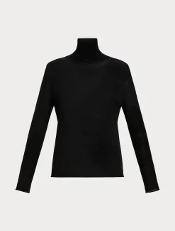 Maglia dolcevita in seta e cachemire