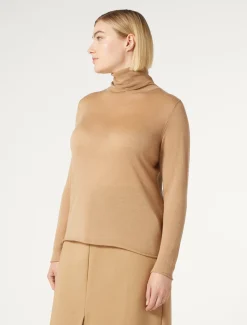 Maglia dolcevita in seta e cachemire