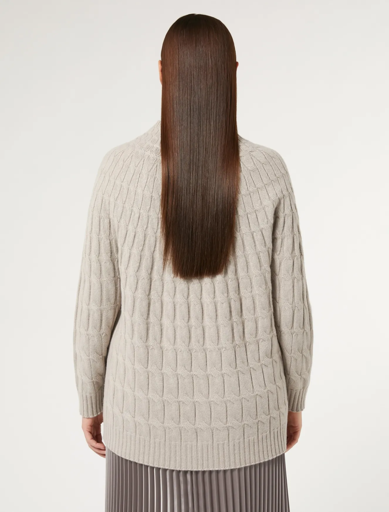 Maglia in misto cachemire a trecce