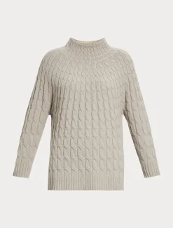 Maglia in misto cachemire a trecce