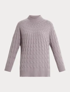 Maglia in misto cachemire a trecce