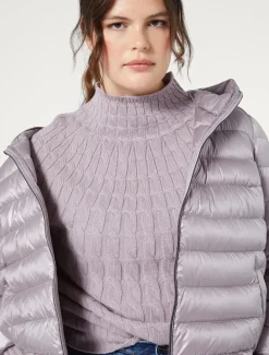 Maglia in misto cachemire a trecce