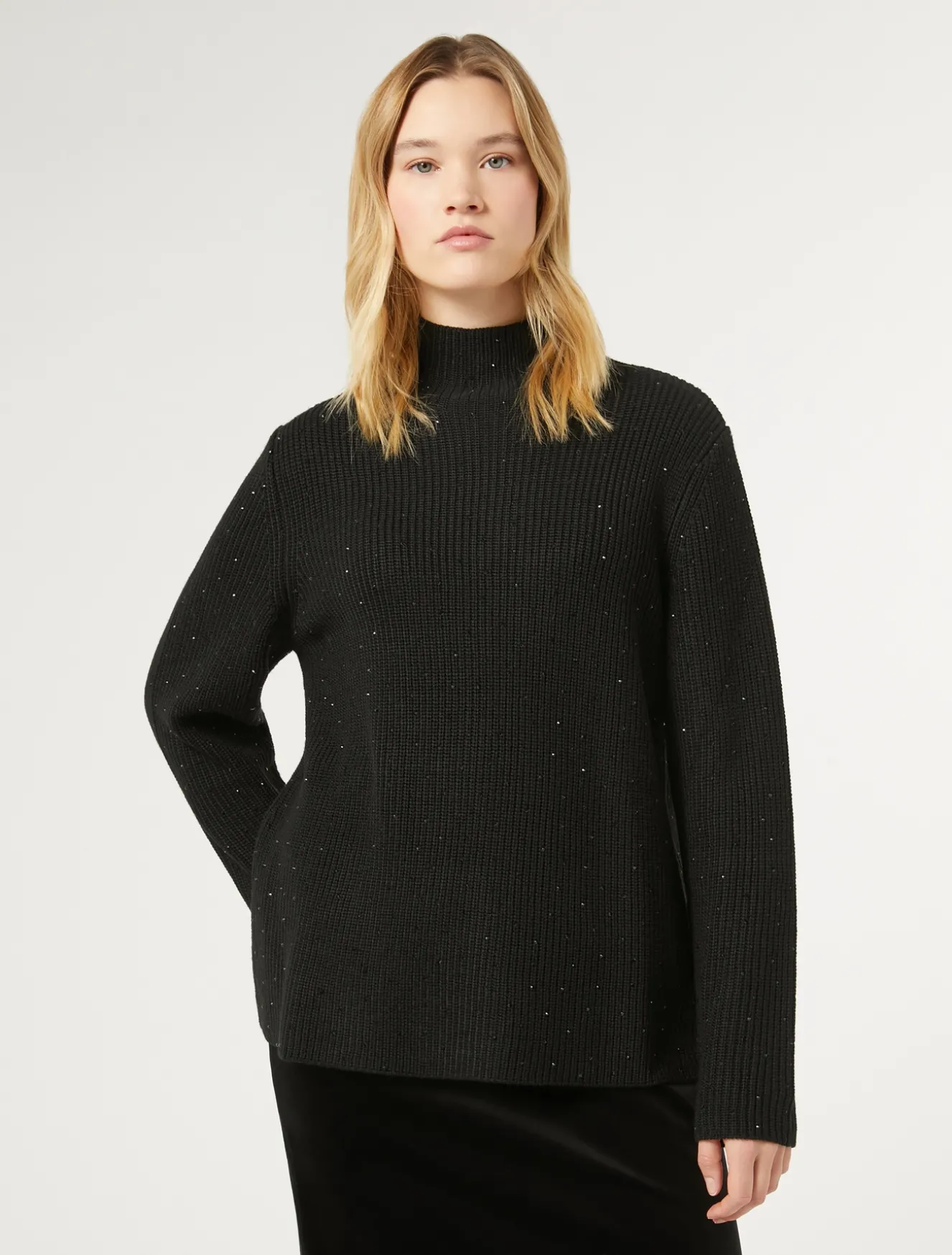 Maglia in misto lana con strass