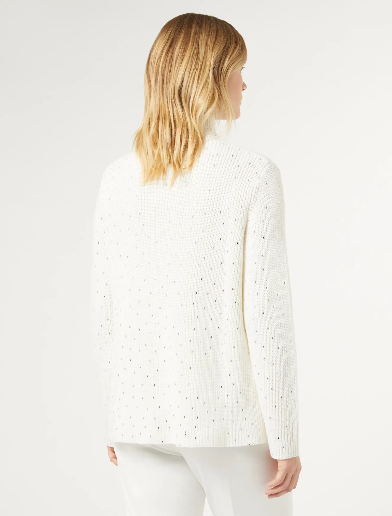 Maglia in misto lana con strass