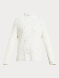 Maglia in misto lana con strass