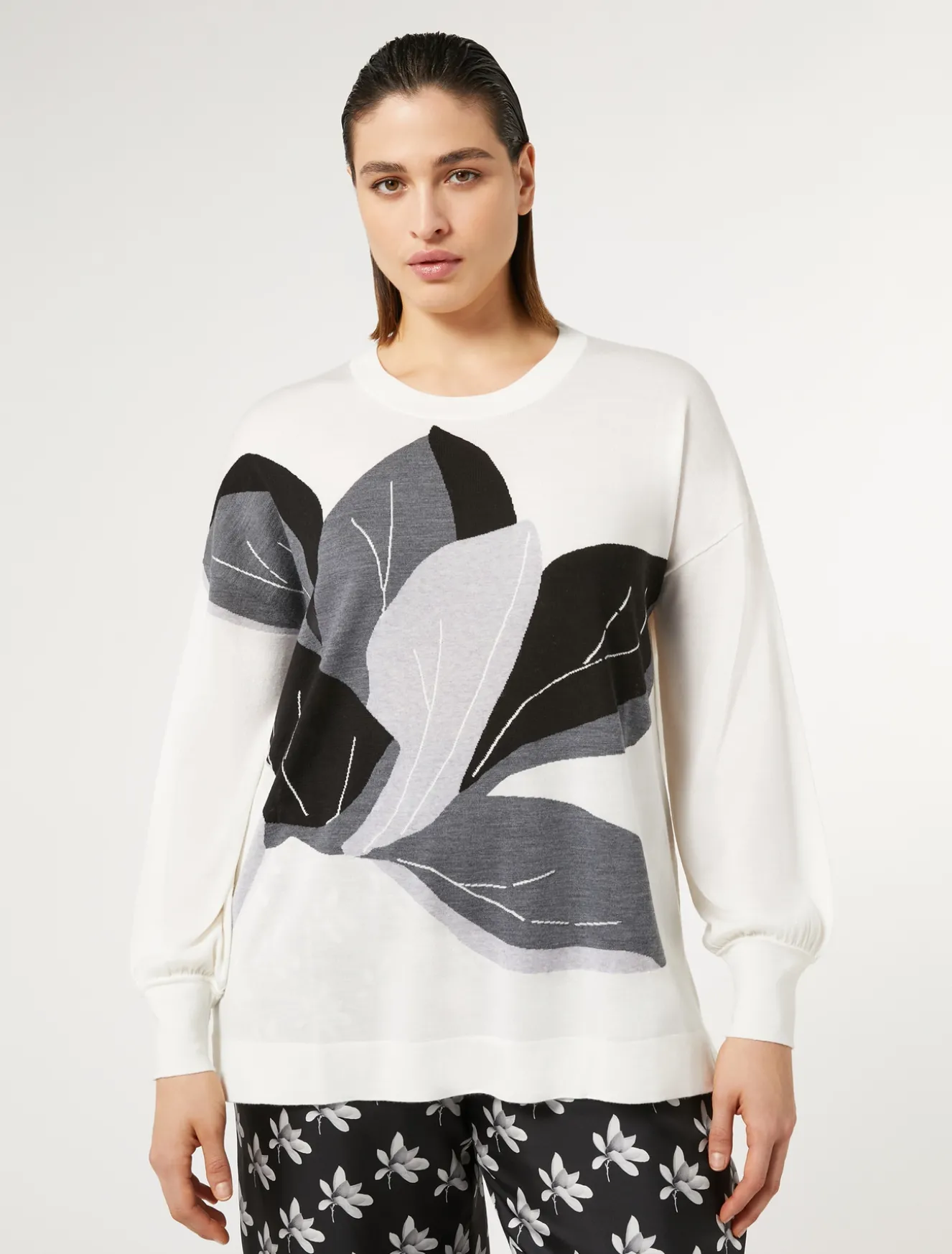 Maglia in misto lana e seta