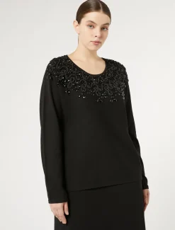 Maglia in viscosa con ricamo