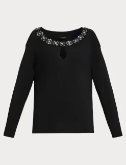 Maglia in viscosa ricamata