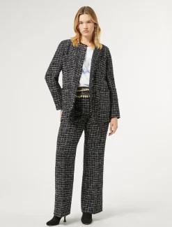 Pantaloni effetto bouclé