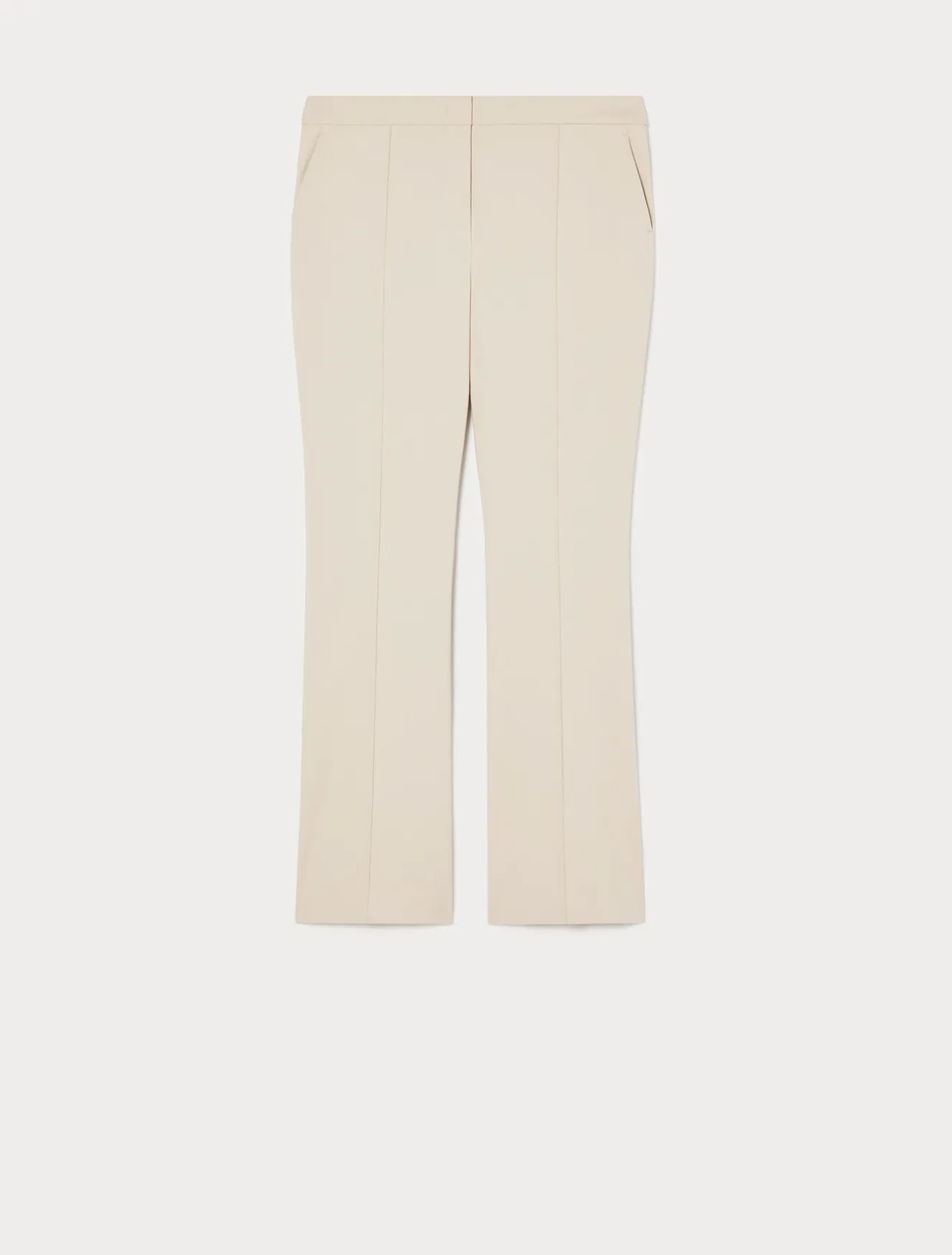 Pantaloni flare in cotone stretch