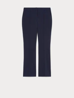 Pantaloni flare in tela di lana