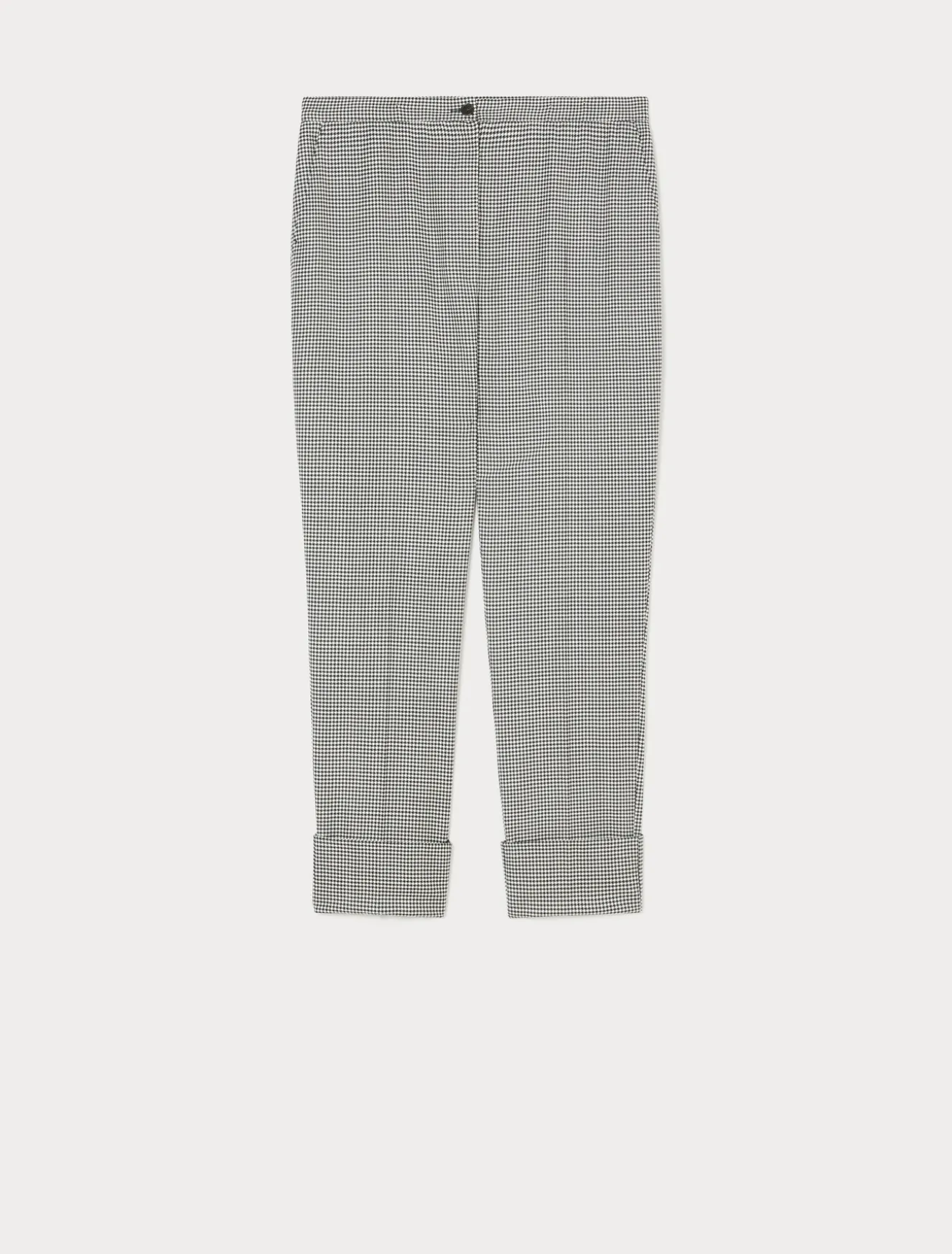 Pantaloni in batavia di lana stretch