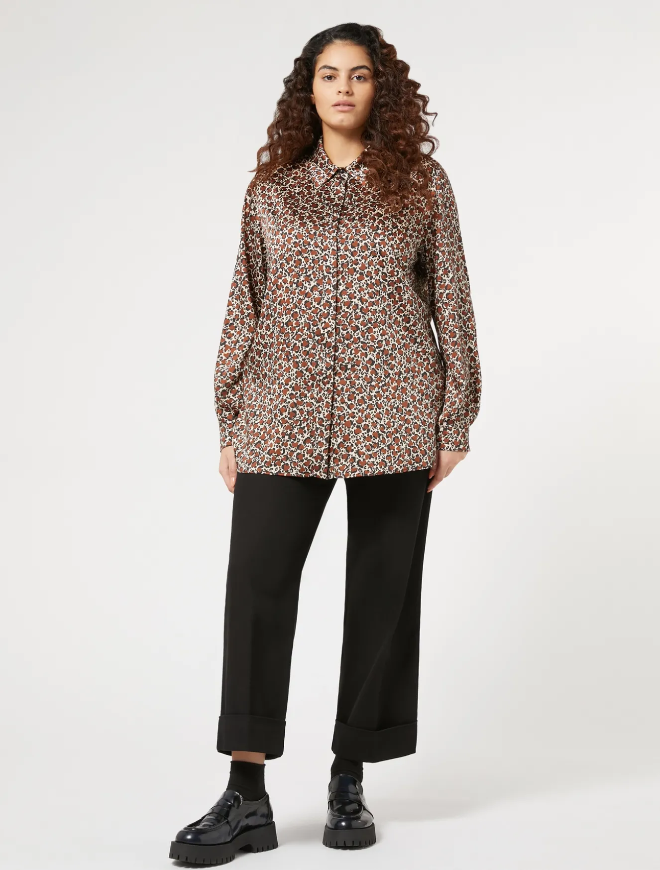 Pantaloni in bull di cotone stretch