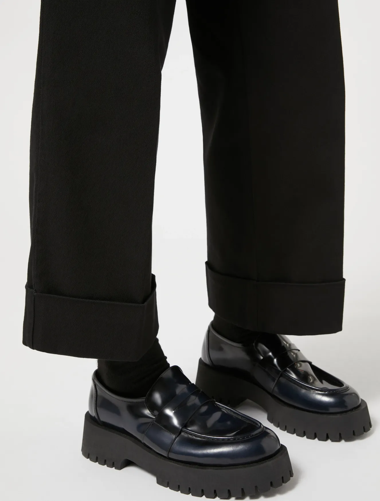 Pantaloni in bull di cotone stretch