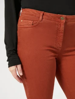 Pantaloni in bull di cotone stretch