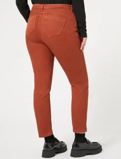 Pantaloni in bull di cotone stretch