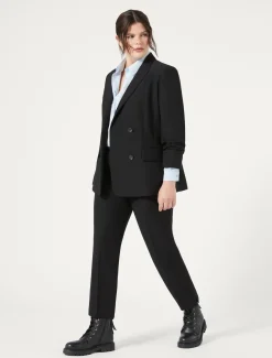 Pantaloni in crêpe di envers satin