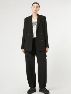 Pantaloni in crêpe di envers satin