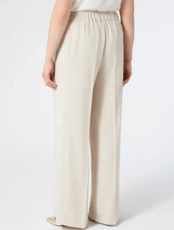 Pantaloni in crêpe envers satin