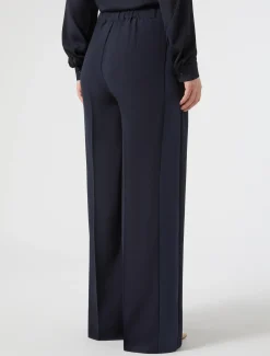 Pantaloni in crêpe envers satin