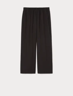 Pantaloni in crêpe envers satin