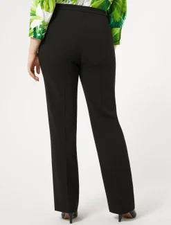 Pantaloni in crêpe satin di lana