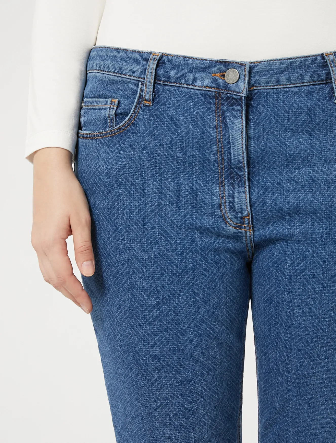 Pantaloni in denim di cotone