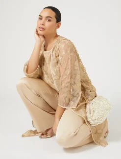 Pantaloni in envers satin lucido