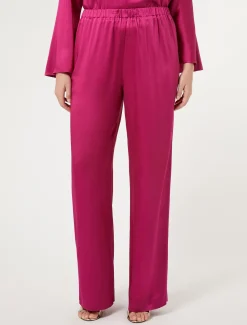 Pantaloni in envers satin lucido