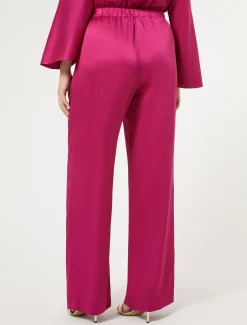 Pantaloni in envers satin lucido