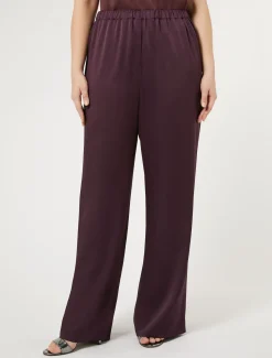 Pantaloni in envers satin lucido