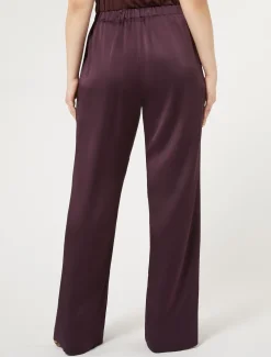 Pantaloni in envers satin lucido