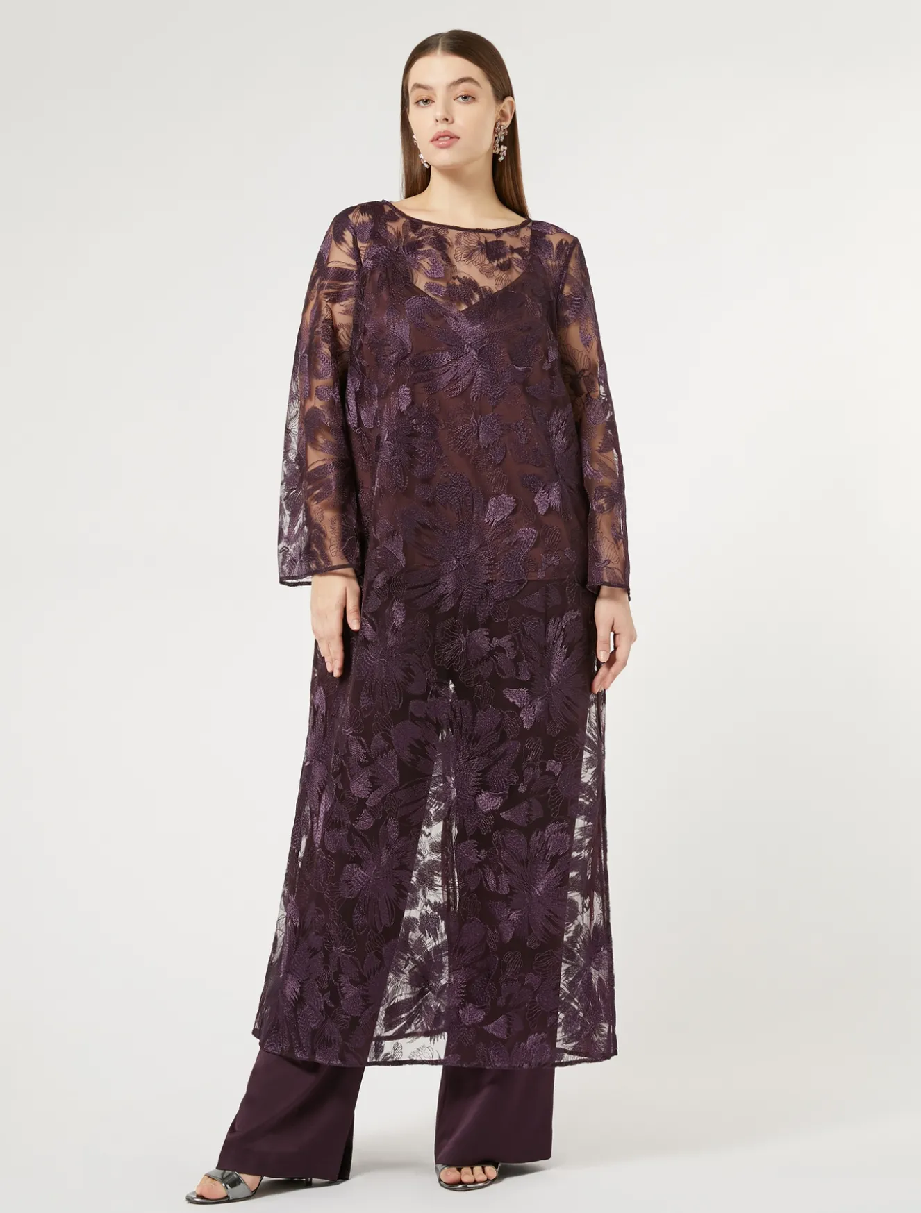 Pantaloni in envers satin lucido