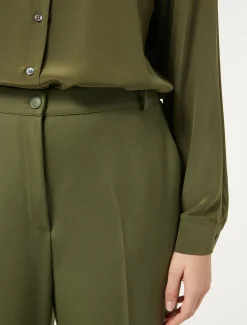 Pantaloni in gabardina di lana