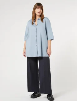 Pantaloni in gabardina fluida