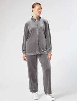 Pantaloni in jersey di velluto