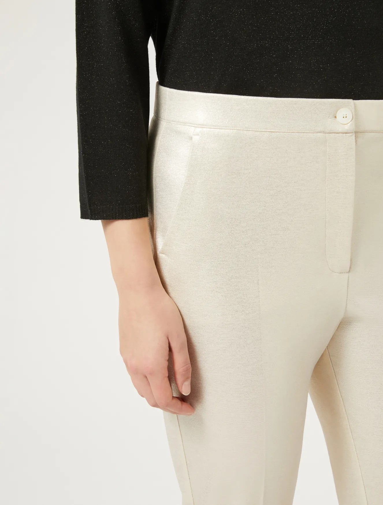 Pantaloni in jersey laminato