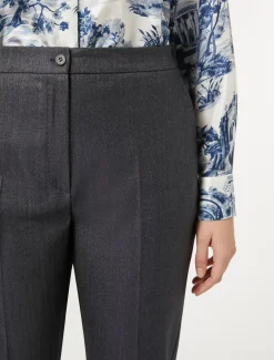 Pantaloni in lana e seta
