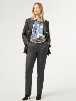 Pantaloni in lana e seta