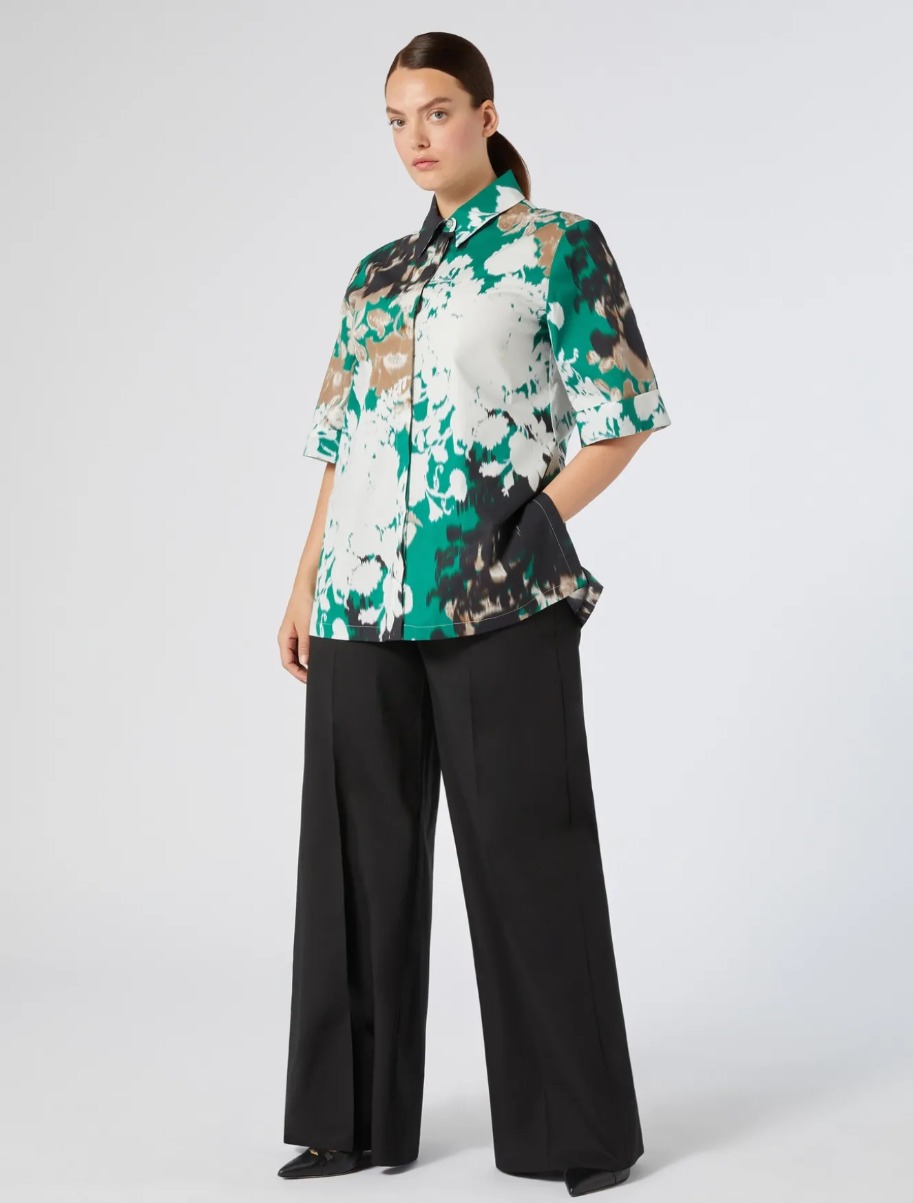 Pantaloni in popeline di cotone