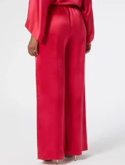 Pantaloni in raso di seta