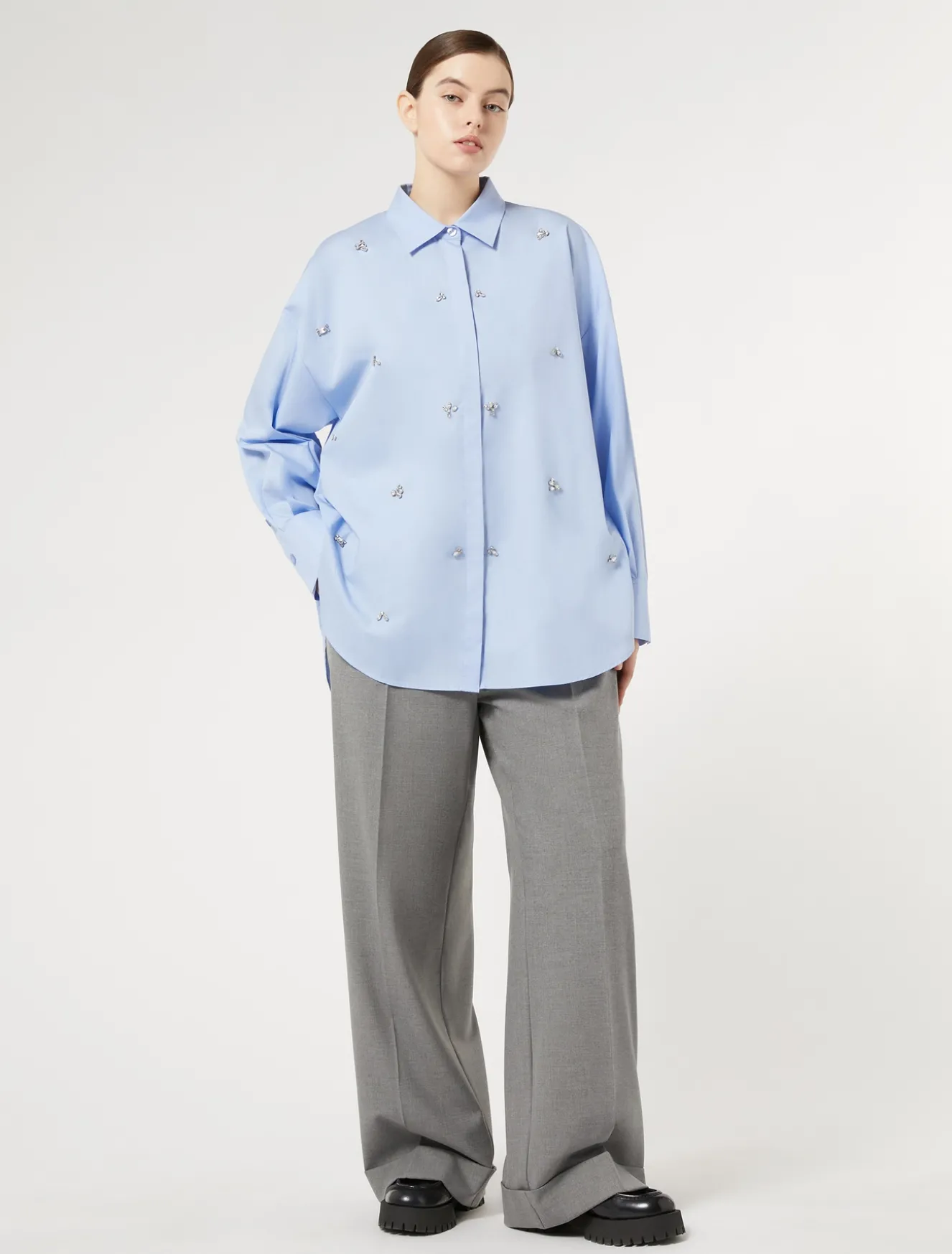 Pantaloni in saglia di misto viscosa