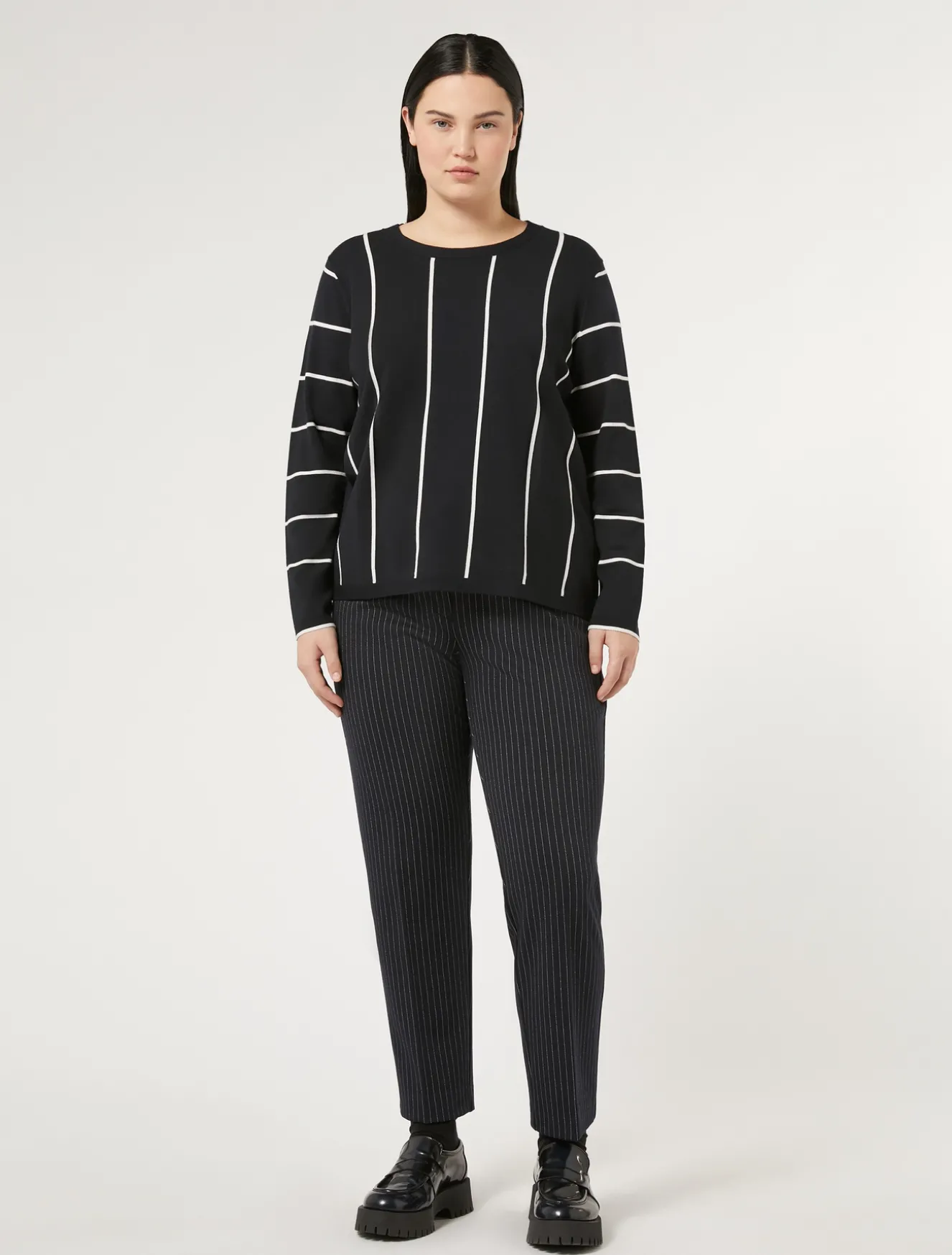 Pantaloni in tessuto punto Milano