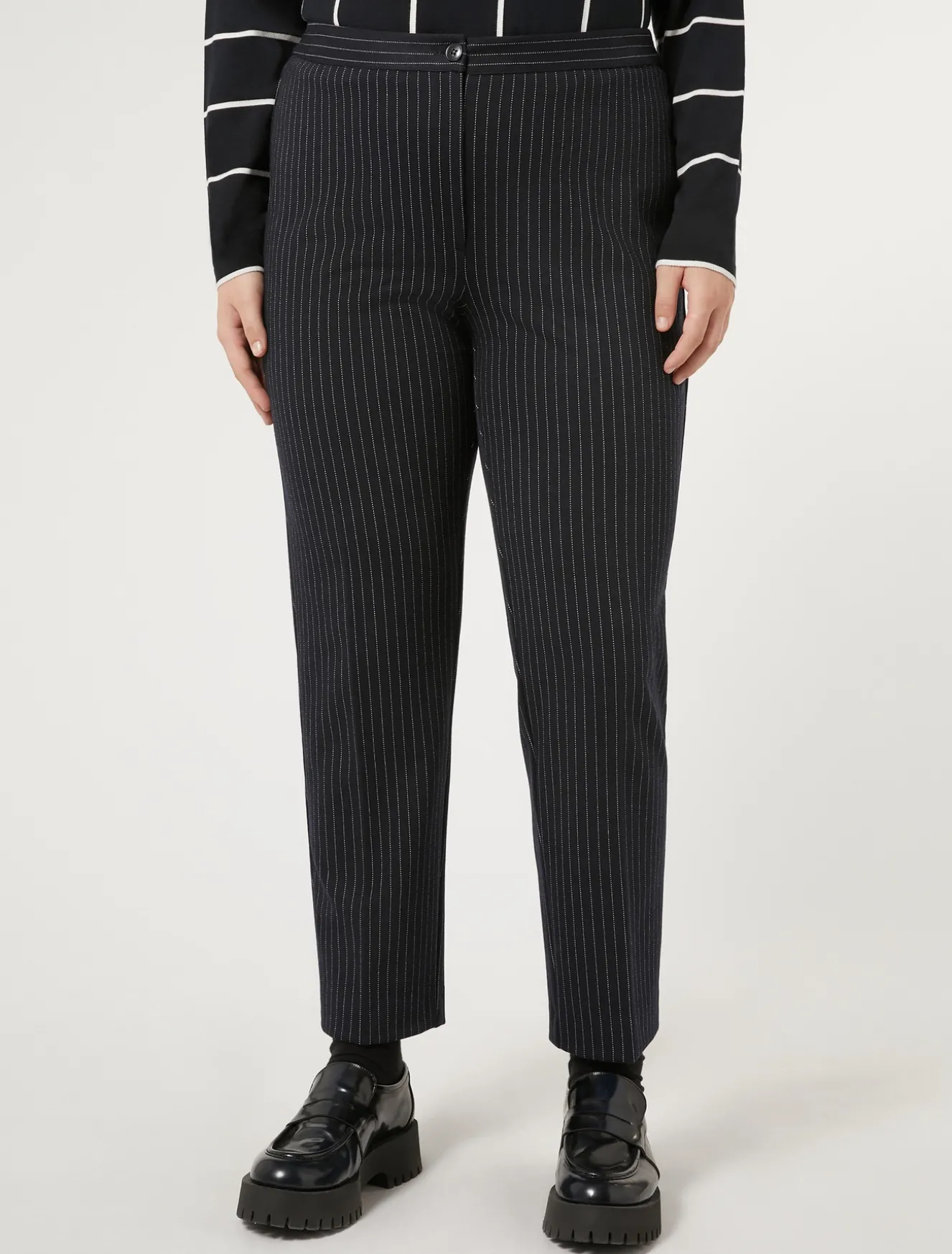 Pantaloni in tessuto punto Milano