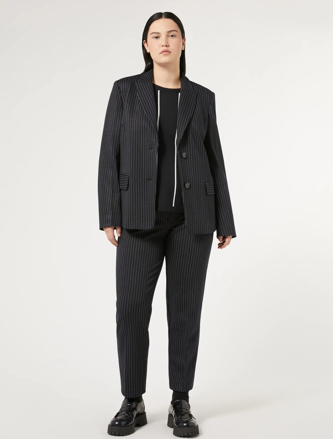 Pantaloni in tessuto punto Milano