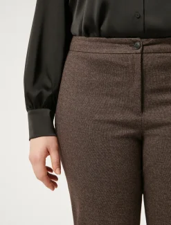 Pantaloni in tessuto tinto filo e viscosa