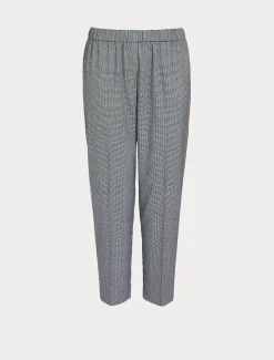 Pantaloni in tessuto tinto filo