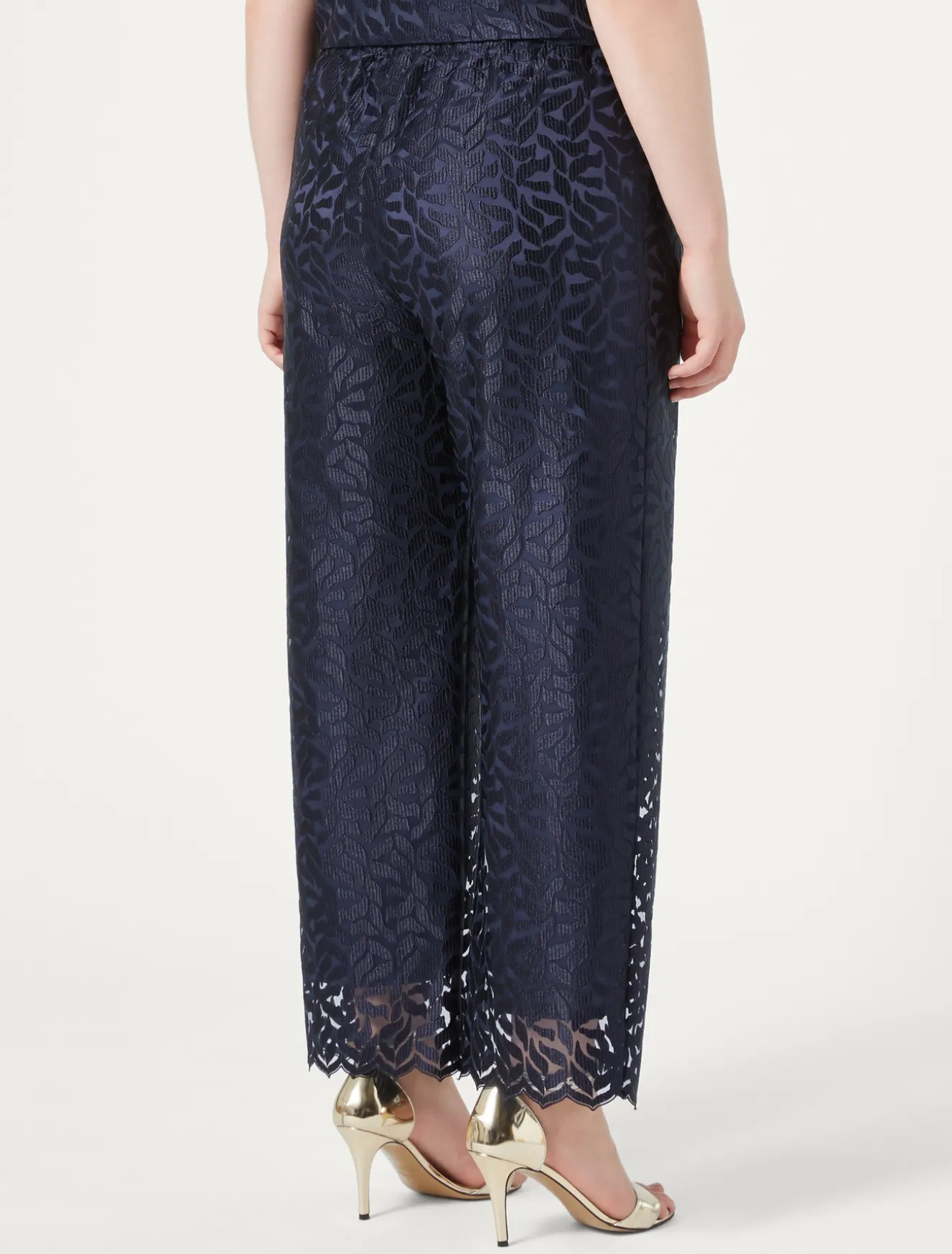 Pantaloni in tulle ricamato