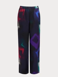 Pantaloni in twill stampato